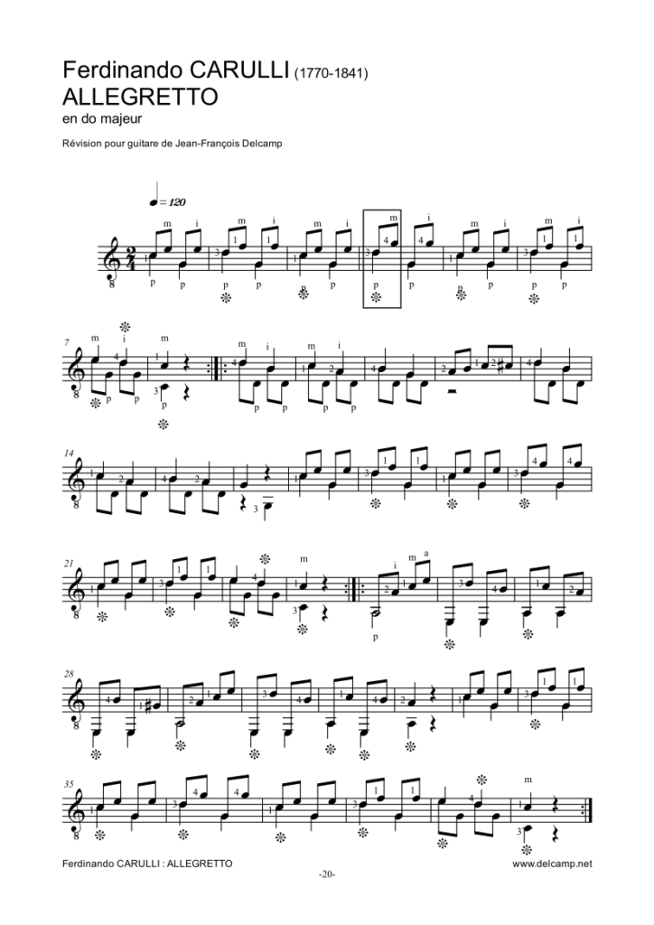 Carulli Ferdinando Guitar Works Free Classical Guitar Sheet Music