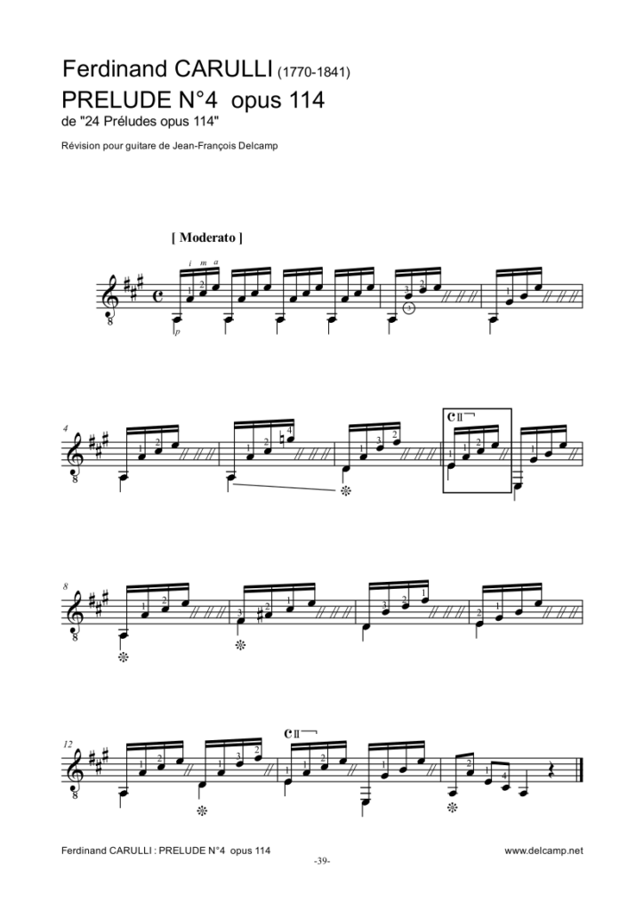 Carulli Ferdinando Guitar Works Free Classical Guitar Sheet Music